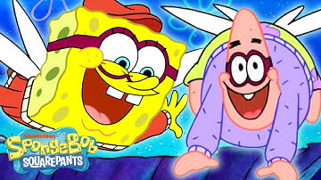 SpongeBob Flying Through the Air for 10 Minutes Straight! ✈️ | @SpongeBobOfficial
