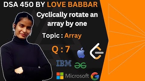 Program to cyclically rotate an array by one