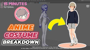 3D Anime Costume: Maya ,Marvelous Designer & Mixamo Workflow