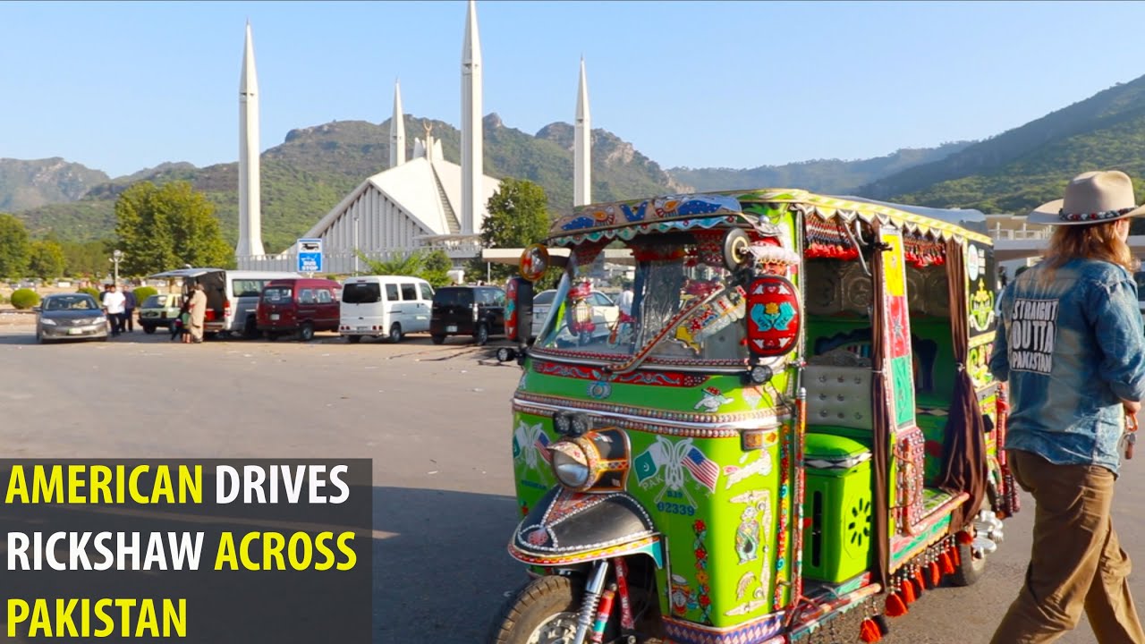 First Man Ever (American) to drive Rickshaw Across Pakistan