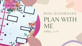 Plan With Me | The Happy Planner | Mini Dashboard | April 3-9
