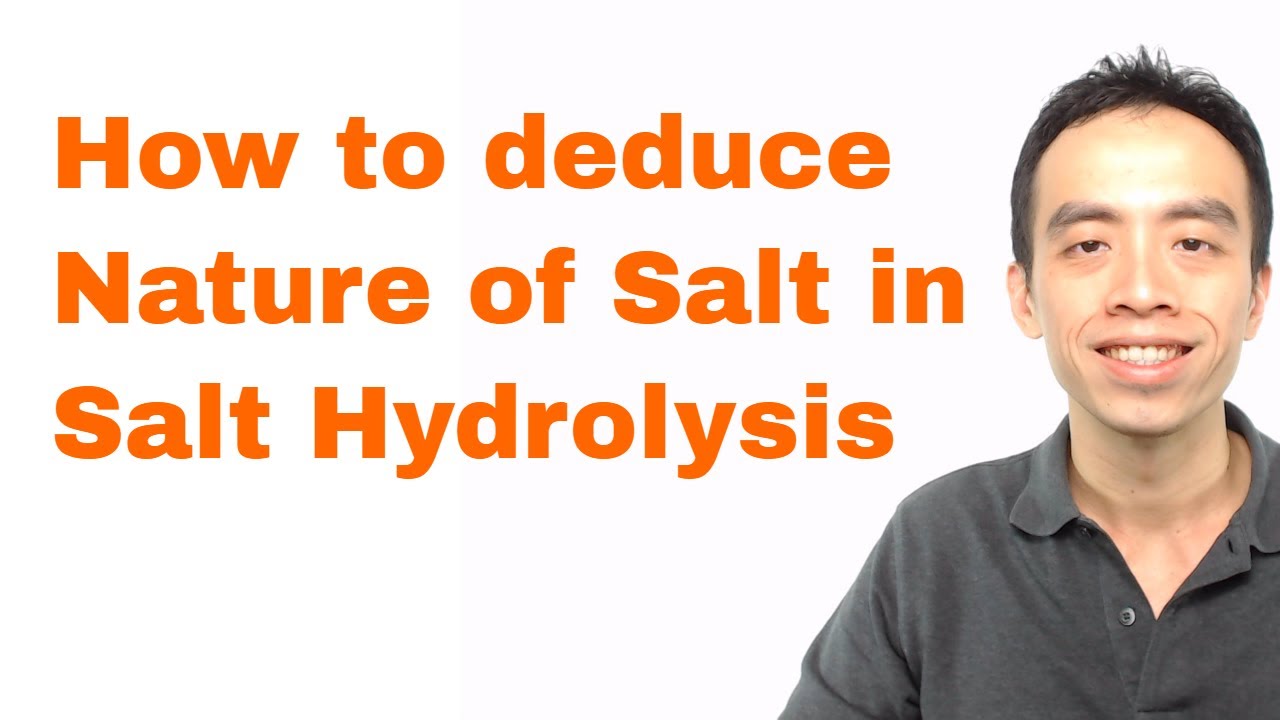 Salt Hydrolysis: How to deduce Nature of Salt in Salt Hydrolysis