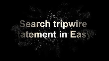 Easy7 CMS training - Search tripwire statement in easy7