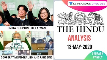13-May-2020 | The Hindu Newspaper Analysis | Current Affairs for UPSC CSE/IAS | Saurabh Pandey