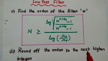 Steps of Analog Butterworth Filter Design