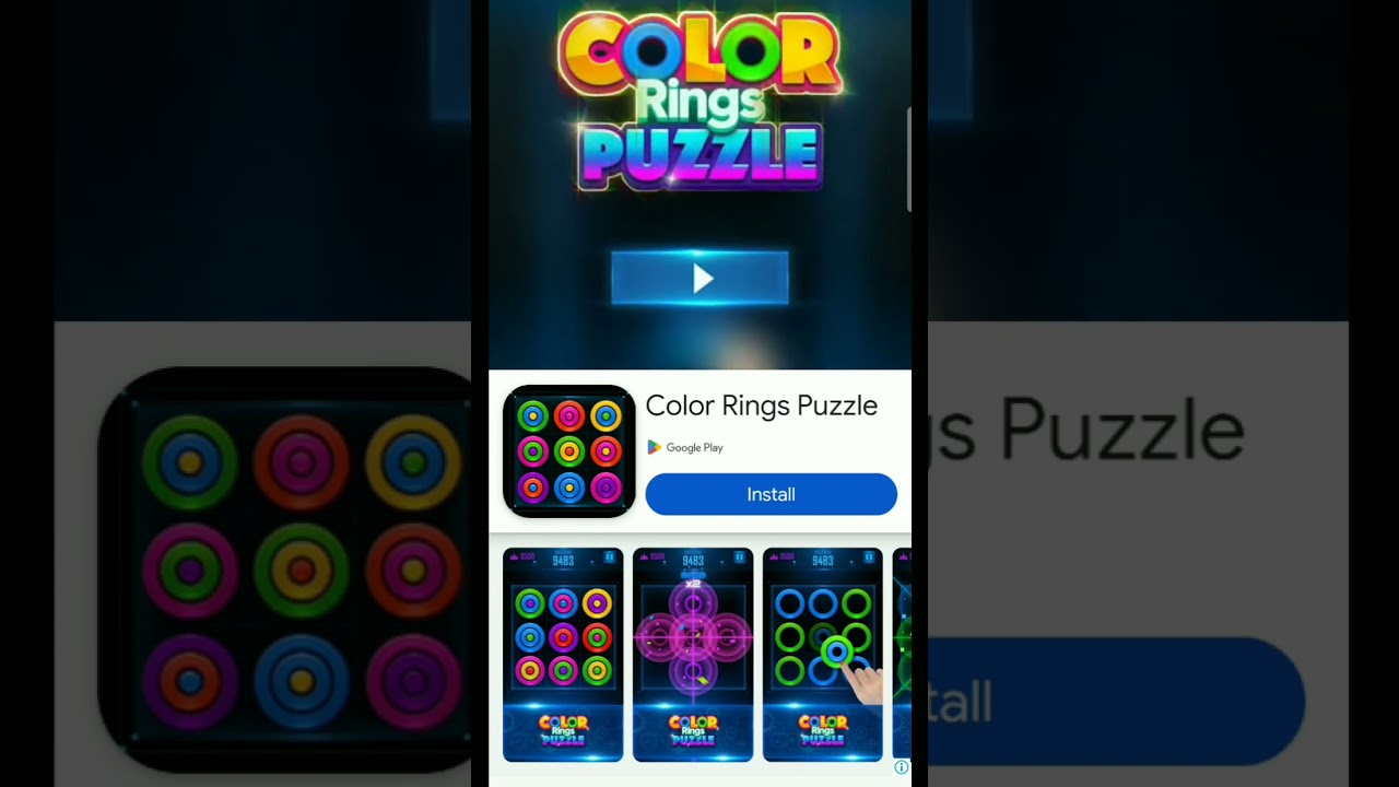 Color Rings Puzzle gameplay 🎮🆙🔝🆒💡😱🎦📢⭕️‼️