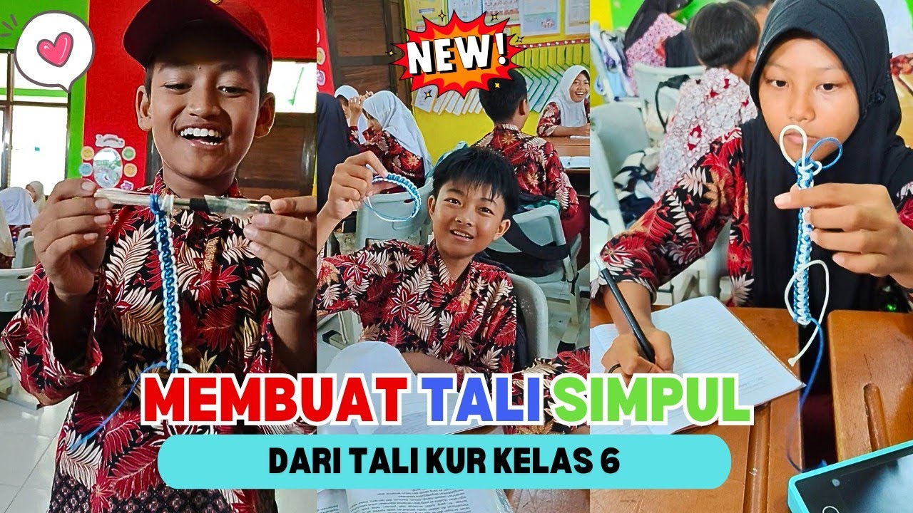 HASIL PRAKTEK KAMIL BAGUS!!! 💕 MEMBUAT TALI SIMPUL 💕 DARI TALI KUR ❤