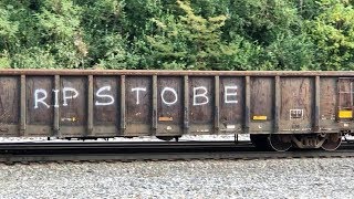 Stobe The Hobo Graffiti, Freight Trains Going Uphill At Ludlow Platform