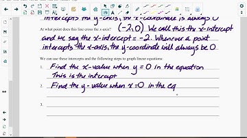 Lesson 3.5: Graphing Lines (Table of Values, Intercepts) (Video Lesson, Part 2)
