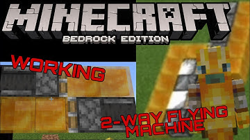 2 Minecraft BEDROCK Flying Machines Tutorial!!!! (1-Way and 2-Way) 1.16