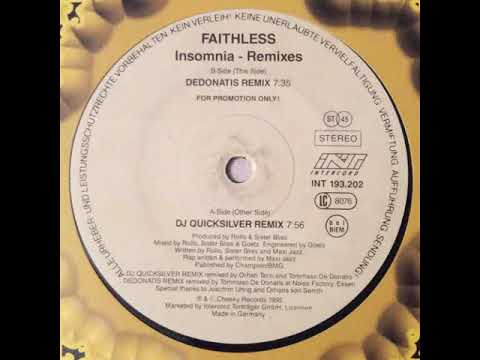 faithless insomnia dj quicksilver remix 1995