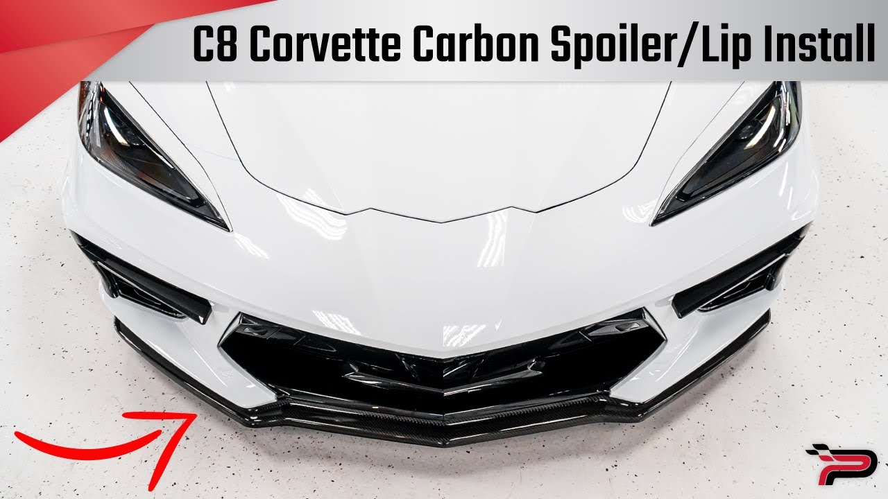 C8 Corvette Carbon Fiber Front Lip/Spoiler Install Paragon Performance YouTube