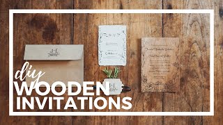 WOOD INVITATIONS?! DIY Suite Tutorial