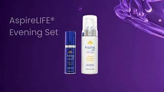 AspireLIFE® Evening Set | 2-Step Routine for Cleaning and Hydrating Your Skin