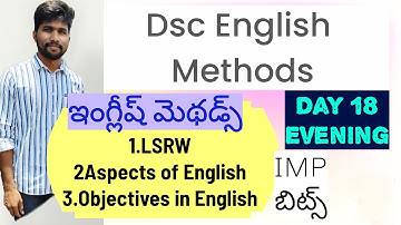 Dsc English Methods#lsrw#aspectsofenglish #objectives in english#apdsc #english #methods #dscenglish