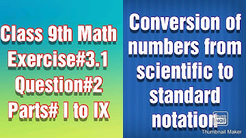 Write the numbers in standard notation.