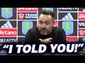 De Zerbi: “We Are Better Than The Table Says!” [Villa 1-2 Spurs]