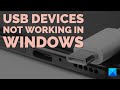 Usb devices not working in windows