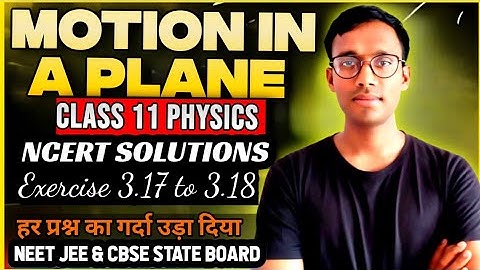 Class 11 Physics Chapter 3:Motion in a Plane | Exercise 3.17 & 18 | NCERT Solutions by Gyan Singh 📘✨