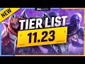 NEW 11.23 TIER LIST: MASSIVE CHANGES! - League of Legends