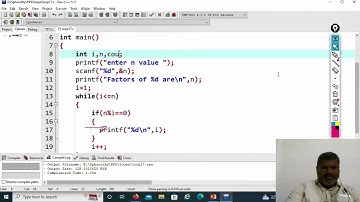 C4.24 | while loop | program to count number of factors |C language | for Beginners |Dr.Kaja Masthan