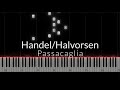 Passacaglia  handelhalvorsen piano tutorial