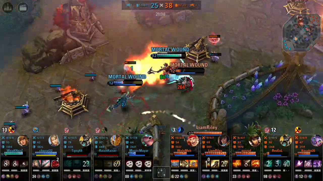 Rona(Jungle) Quad Kill/WP Build -Vainglory 5v5 Gameplay