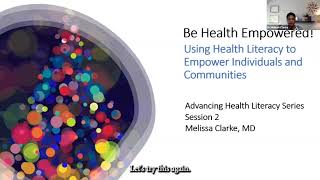 Using Health Literacy to Empower Individuals and Communities