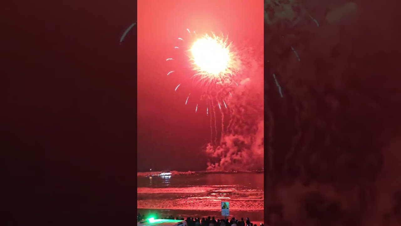 Fuegos Artificiales Año Nuevo 2026 Los Vilos (Vista desde el publico)