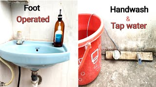 Foot Operated Tap and Handwash Dispenser || how to make Sanitizer Dispenser