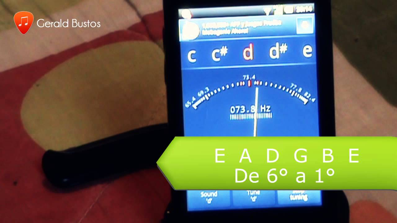 Como afinar tu guitarra y otros instrumentos con tu celular - YouTube