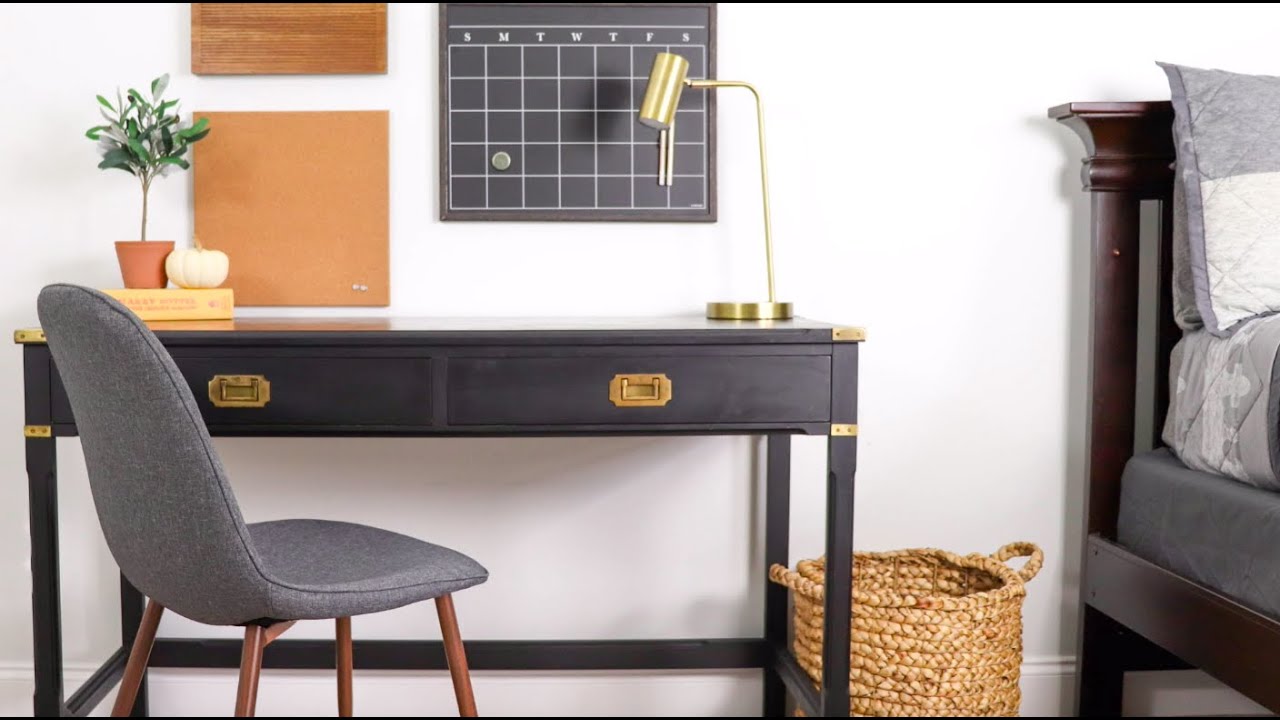 Easy Smooth Paint Finish on Wood Desk | Furniture Makeover for Beginners - YouTube