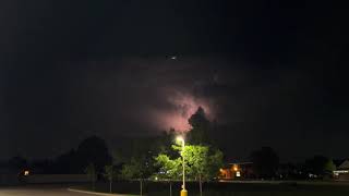 Slow Motion Lightning over Knoxville viewed from Ankeny