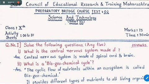 #sascienceacademy #10thbridgecoursescience 10th | BRIDGE COURSE | SCIENCE PART 2 | TEST NO.2