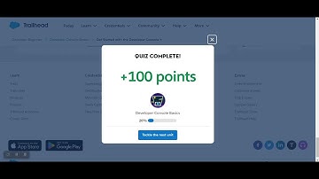 Salesforce Trailhead Get Started with the Developer Console