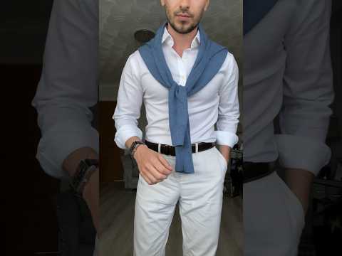 How To Tie Jumper Over Shoulder: Old Money Style #menswear #menfashion