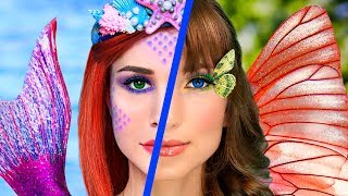 Makeup Challenge 8 Diy Mermaid Makeup Vs Erfly Makeup