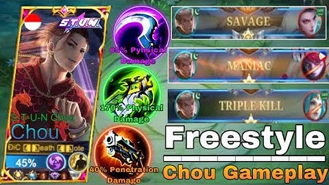 When Chou Play In Other Server + High Ping = Savage? / Mlbb Chou One Hit Broken Build #Mlbb #Topchou