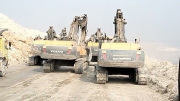 Open cast coal mining nigahi #work time 12:00 Excavator 480 marching