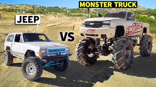 OnDGas' Duramax Monster Truck vs Blake Wilkey's Jeep XJ Hammerhead // THIS vs THAT OffRoad