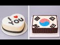 Korean Flag Cake Decorating Ideas | Amazing Colorful Cake Decorating Tutorials