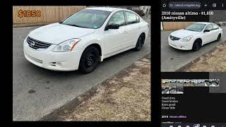 Nissan 2010 Altima White - $1,850 | New York Used Cars Listed on Craigslist By Owner | February 2025