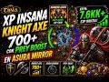 XP INSANA 😱 KNIGHT AXE 700+ con PREY BOOST en ASURA MIRROR (Tibia)