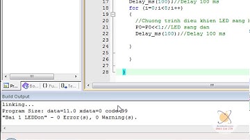 Bài 1: Lập trình LED hiệu ứng với 89S52 bằng ngôn ngữ C - P.1 (L1: Simple LED Control using 8051-P1)
