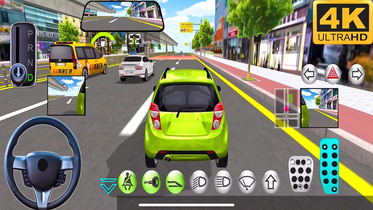 New Green Mehran Car Driving in School 3D Driving Class Android Gameplay