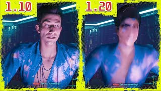 Cyberpunk 2077 PS4 Patch 1.10 vs 1.20 Frame Rate Test and Performance Comparison