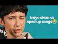 Troye Sivan guesses sped up and slowed down songs @troyesivan 
