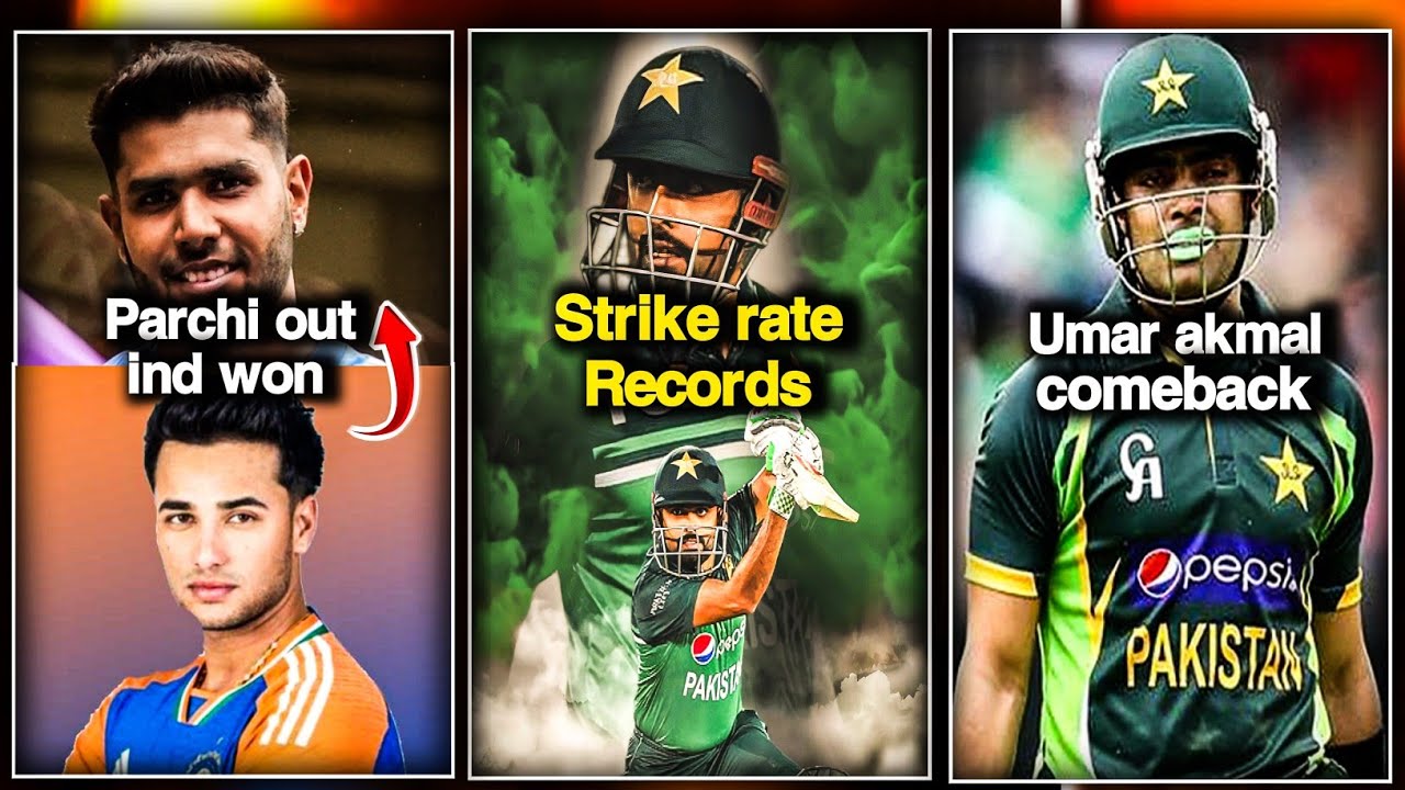 Babar Azam records and strike rate | Ind vs Aus | Umar akmal 