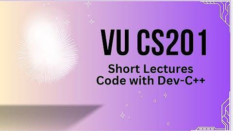 CS201 #cs201lecture #cs201 - YouTube