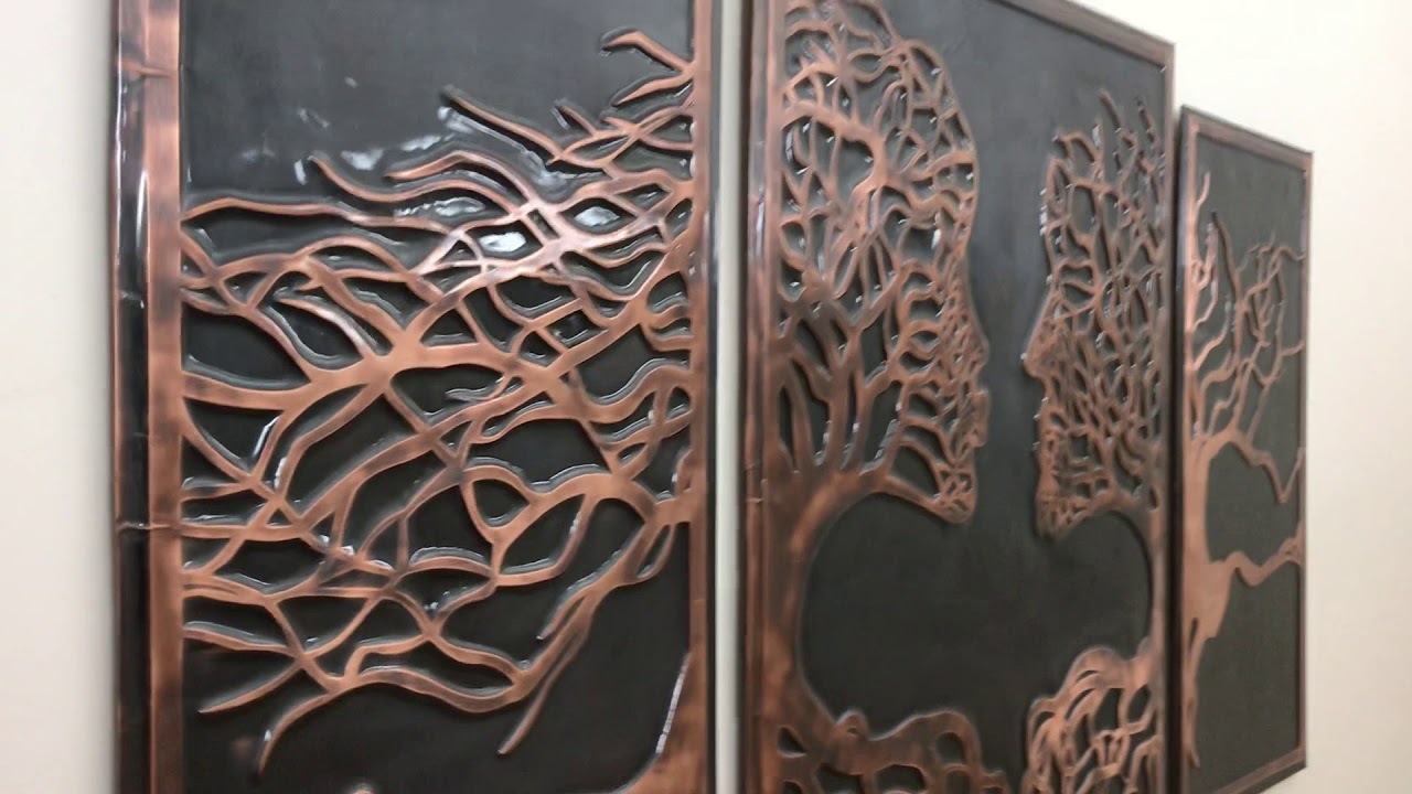 Handmade Copper Wall Art&Decor Love Kiss Lady Tree Wall Art&Craft, Wall Decor And Desşgne